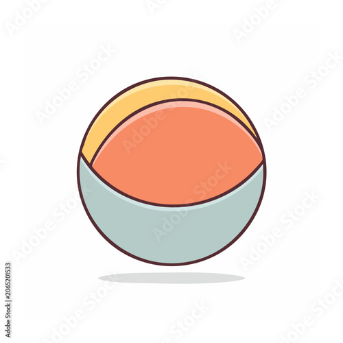 Flat design beach ball icon