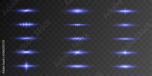 Φωτογραφία A dazzling neon-blue beam stretches across the composition with radiant energy and luminous shine
