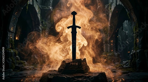 Illuminated Fountain and Monument to the Unknown Soldier at Night with Cross Silhouette and Spiritual Sky in Historic Park Setting