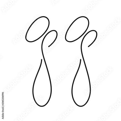 Elegant Dangle Earrings Line Art