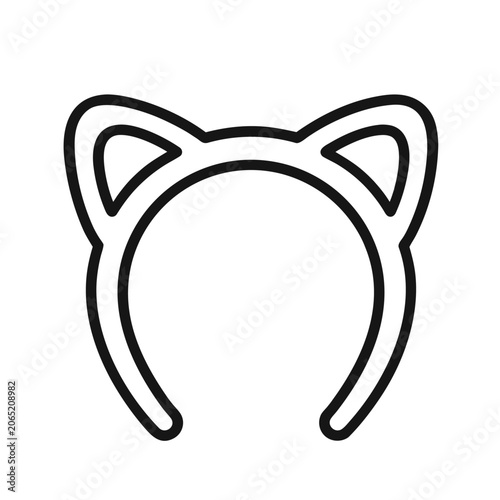 Cat Ear Headband Outline Icon