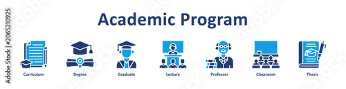 Photos Academic Program Web icon banner and collection