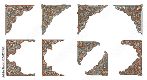 Vintage ornate corner frame elements.