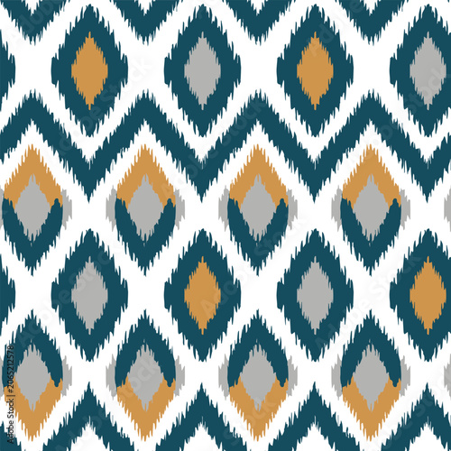 Geometric Diamond Seamless Pattern with Bold Colors for Design
