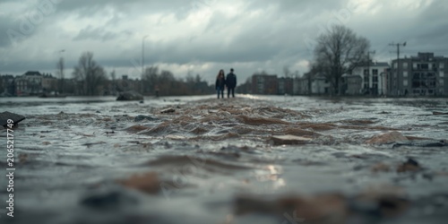 Flooding event leads to impassable road and halted commute