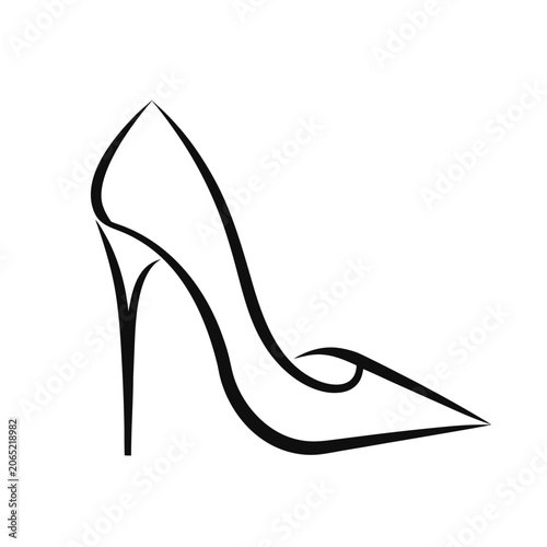High Heel Shoe Outline Icon