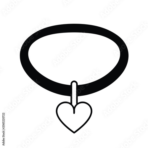 Romantic Necklace Vector Illustration