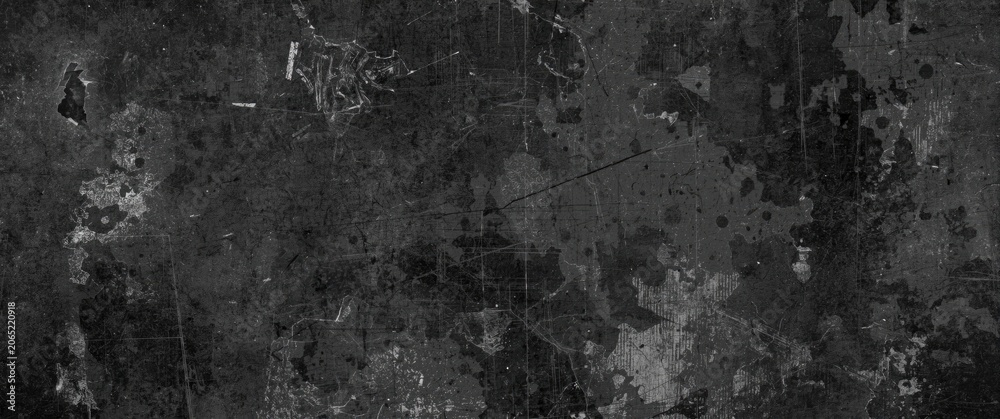 Fototapeta premium Abstract black and gray textured background with scratches