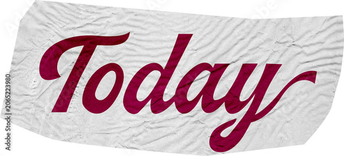 Cuadro en lienzo Today – Modern Magazine & Tabloid Collage Typography clipping cutout Art