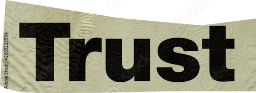 Konstfotografi Trust – Modern Magazine & Tabloid Collage Typography clipping cutout Art