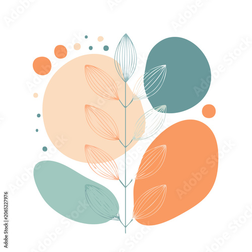 Flat design illustration of colorful fruits in circle