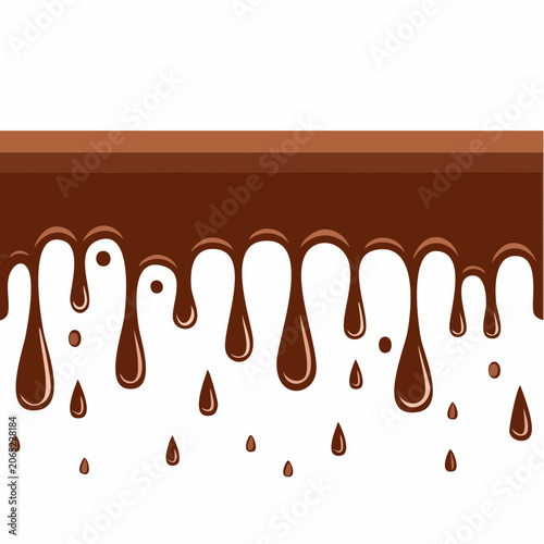 Melting Chocolate Drips Border