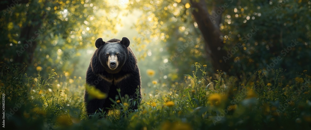 Obraz premium Sun bear saved through wildlife preservation initiatives