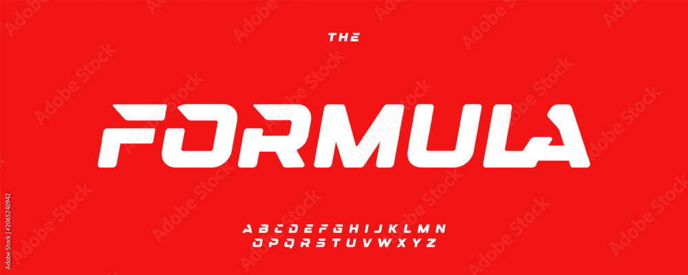 Naklejka premium Speed Race Font, Bold Italic Letters, Modern Dynamic Alphabet for Car Racing Logo Text Title Headline, Speedy Automotive Typography, Action Sport Game Design. Vector Typographic Design.