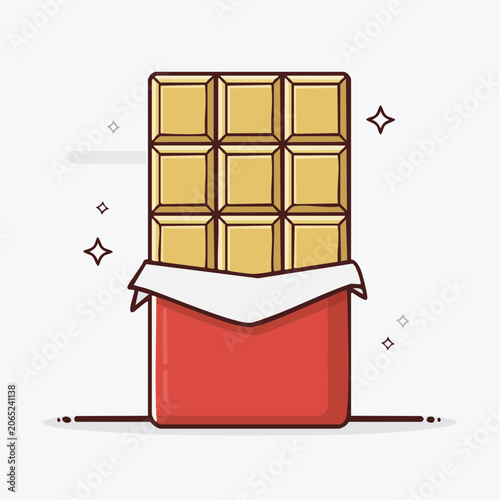 White Chocolate Bar Illustration