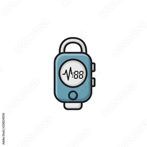 Smartwatch with heart rate display.