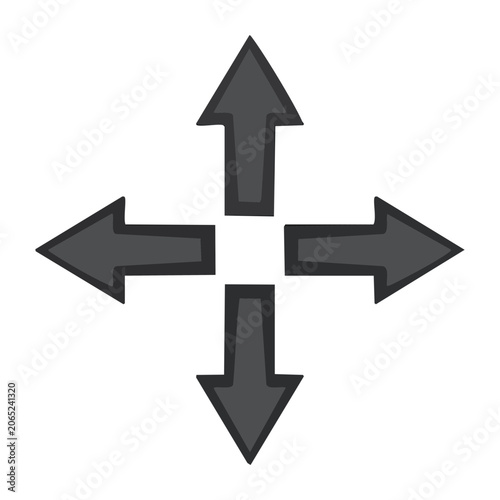 Four directional arrows icon set