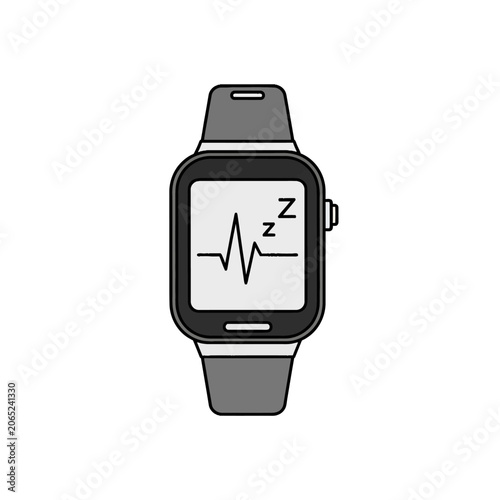 Smartwatch with heart rate display screen.
