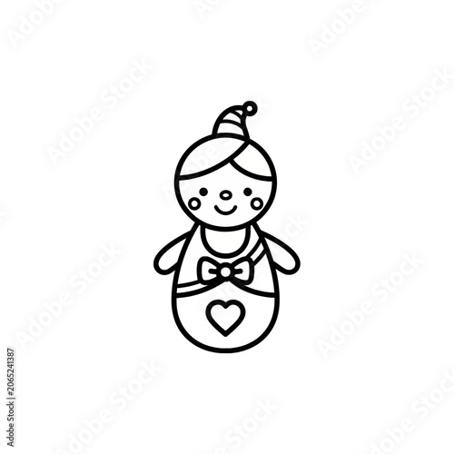 Smiling baby wearing a bow tie.