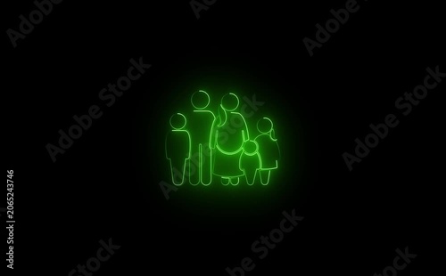 colorful man icon animated on a black background. people animation icon man person male contact animated.