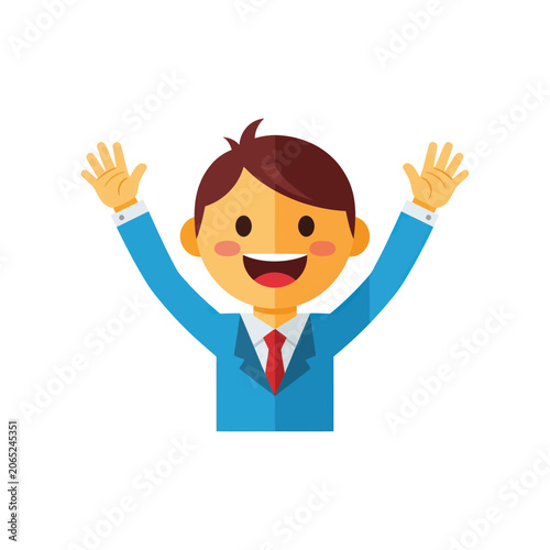 Foto Smiling Businessman in Blue Suit.