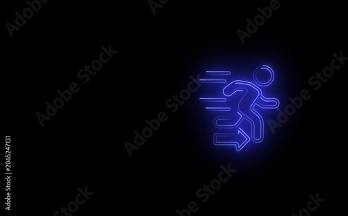 colorful man icon animated on a black background. people animation icon man person male contact animated.
