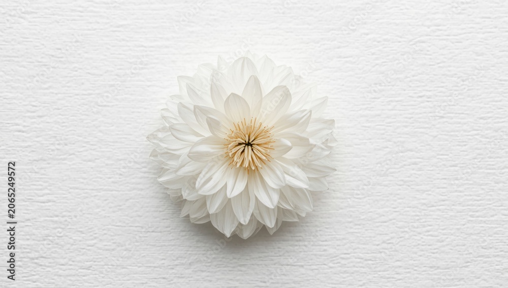 Obraz premium white floral element isolated on a crisp white grainy background