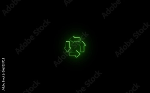 arrow pointing center with alpha channel. Animation of the pointer in the video frame. 4k video