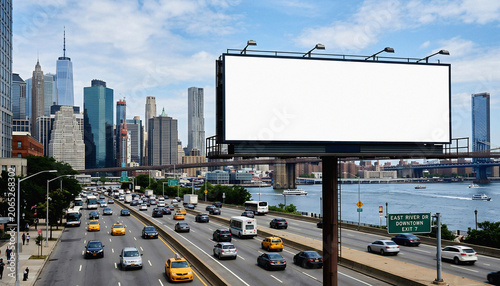 Large Urban Billboard Mockup with Blank Advertising Space Designed for Outdoor Marketing Campaigns Brand Promotion Public Communication and Commercial Presentations