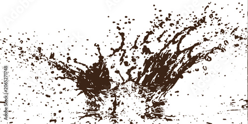 Abstract grunge ink splat vector background with paint splash texture and dark stain design
