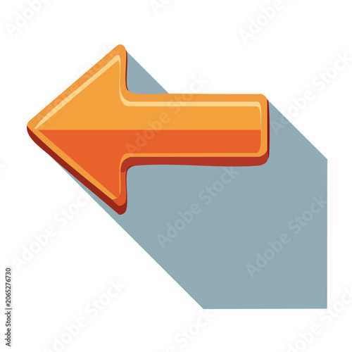 Orange and red gradient arrow icon on transparent background