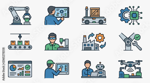 Konstfotografi Industrial Technology Innovation Workforce.