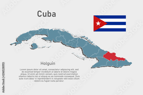Vector map of Cuba - Holguin Province