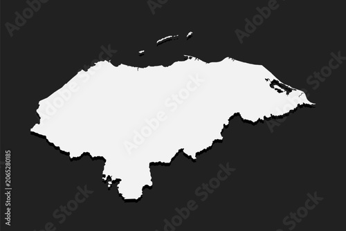 Map of Honduras, template American outline country
