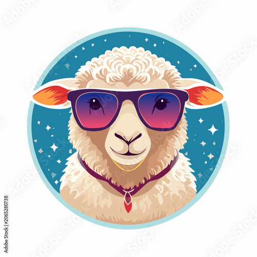 Cool Sheep Wearing Sunglasses