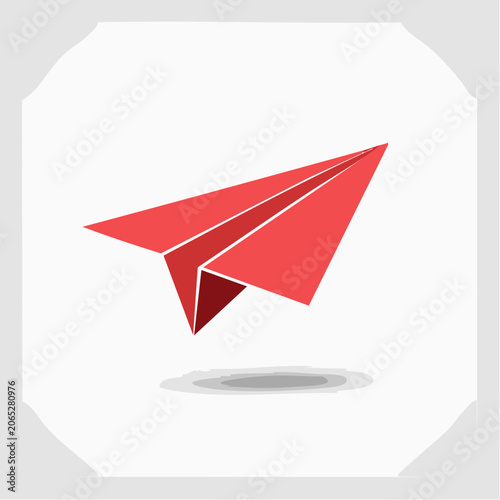 Red Paper Airplane Icon