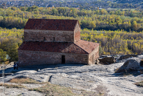 Stone orthodox church of Uplistsikhe cave town near Gori city in Georgia