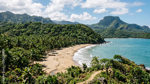 Tableau sur toile View of Baracoa beach at Alejandro de Humboldt National Park Baracoa Cuba