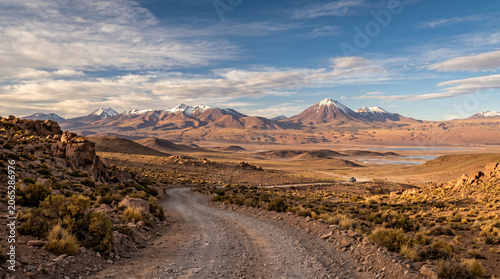 Obraz na plátne Scenic landscape of the Atacama Desert, South America, Chile.