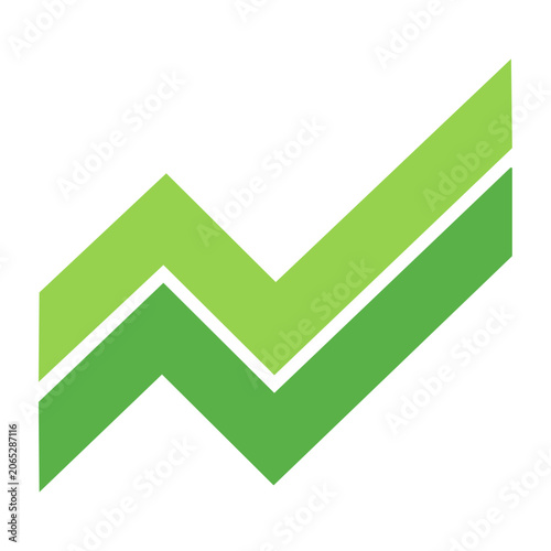 Green flat design arrow pointing right