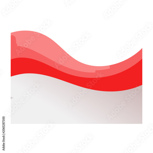 Red and pink ribbon isolated on transparent background