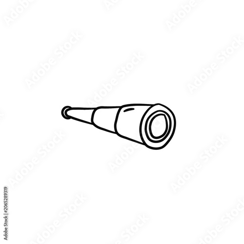 Принти на полотні Hand-drawn pirate spyglass sketch