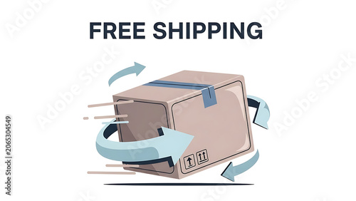 Free shipping, delivery, package, fast delivery, shipping box