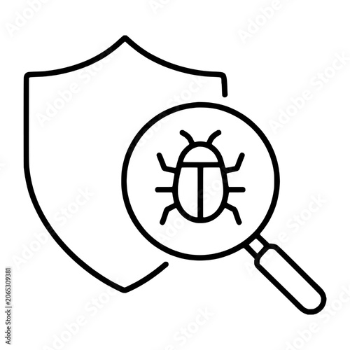 Obraz na płótnie Penetration Testing Line Icon