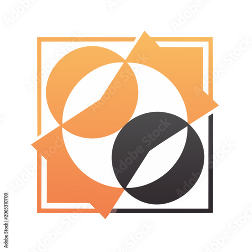 Minimalist Abstract Geometric Shapes Vector Design