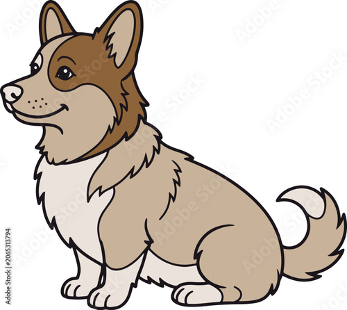 American Corgi Sitting Sideways Cute Dog svg