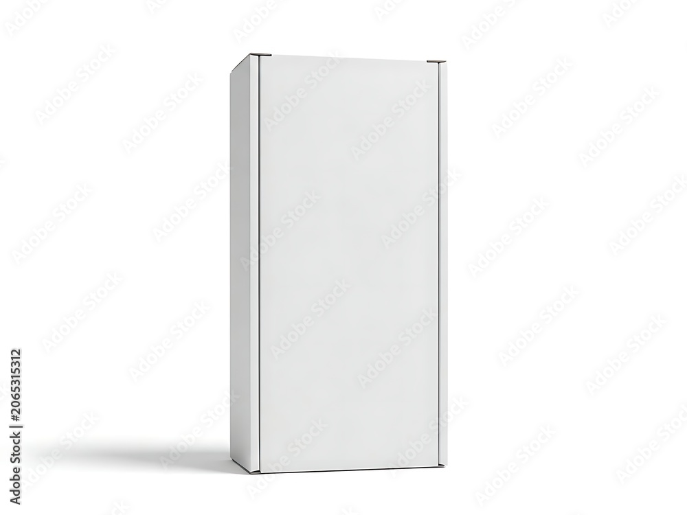 Fototapeta premium Modern stainless steel refrigerator freezer side view