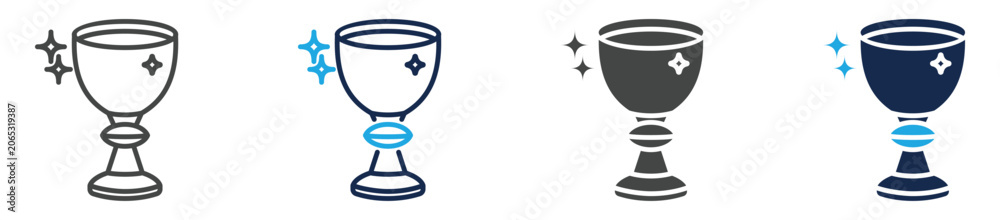 Fototapeta premium chalice icon set multiple concept