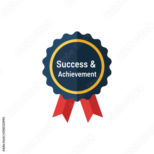 Fotografie Success Achievement Award Ribbon Badge.