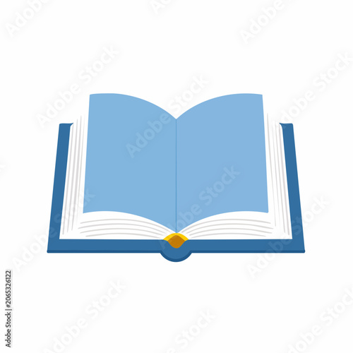 Open Blue Book Illustration